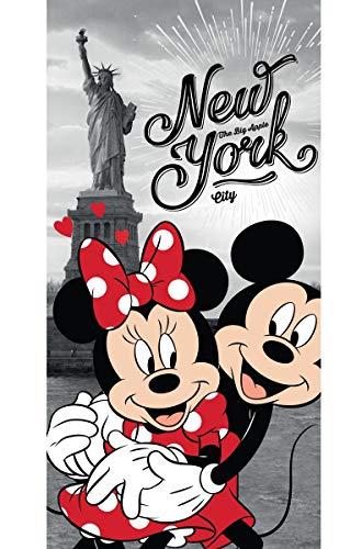 Disney 18TW176 Minnie und Micky Maus in New York Badetuch 70 x 140
