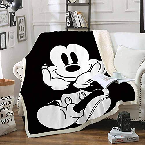 Goplnma- Decke Mickey Und Minnie,Kuscheldecke Mickey Mouse Minnie,Übergroße Fleecedecke,für Erwachsene Und Kinder (100 * 140,3)