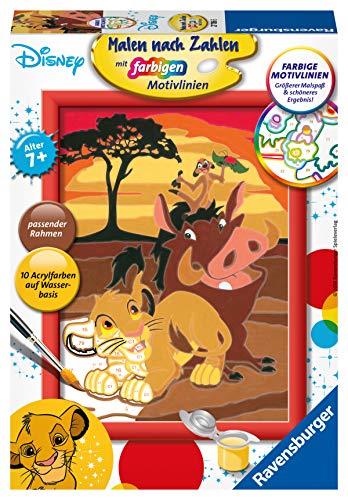 Ravensburger Malen nach Zahlen 27786 - König der Löwen Kinder ab 7 Jahren