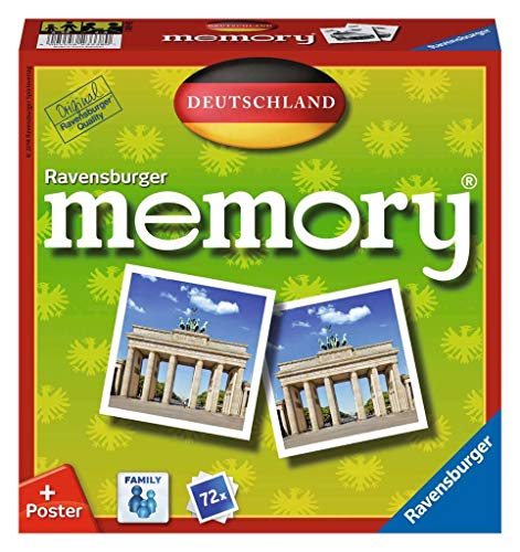 Ravensburger 26630 - Deutschland Memory, der Spieleklassiker quer durch Deutschland, Deutschlandreise, Merkspiel für 2-8 Spieler ab 4 Jahren